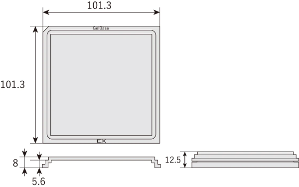 ゲルベース　4インチ　フラットタイプ